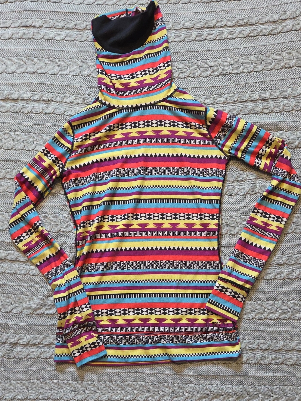 Burton DryRide Women’s Mid-weight Long Neck Base Layer Extra Small Aztec Print